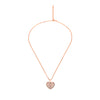 Rose Gold Open Heart Pendant with Chain