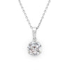 Silver Solitaire Dream 10 mm Pendant with Chain