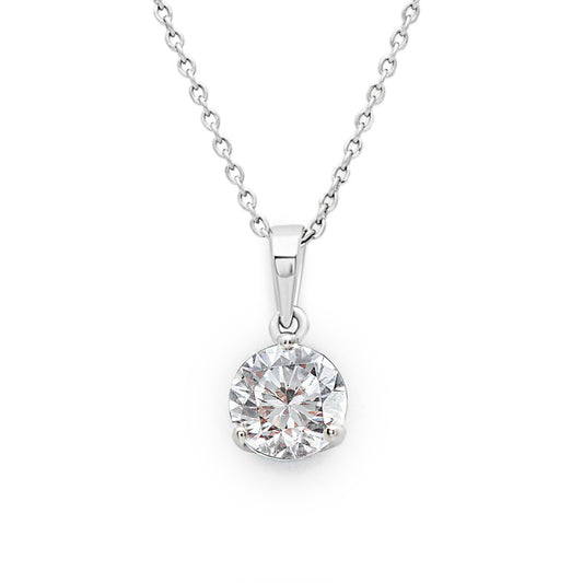 Silver Solitaire Dream 10 mm Pendant with Chain