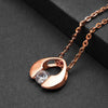 Rose Gold Crystal Delight Pendant with Chain