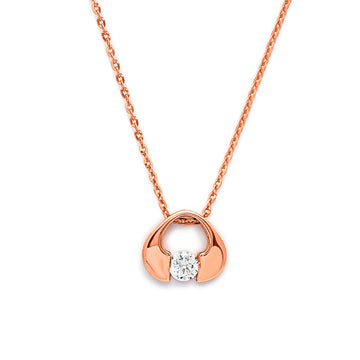 Rose Gold Crystal Delight Pendant with Chain