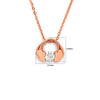 Rose Gold Crystal Delight Pendant with Chain