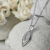 Silver Sparkle Amulet Pendant with Chain