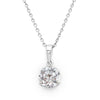 Silver Solitaire Dream 8 mm Pendant with Chain