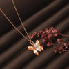 Rose Gold Flutter Pendant with Chain