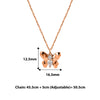 Rose Gold Flutter Pendant with Chain