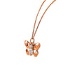 Rose Gold Flutter Pendant with Chain