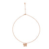 Rose Gold Flutter Pendant with Chain