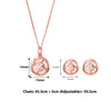 Rose Gold  Bouquet Pendant Set