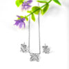 Silver Floral Pendant Set