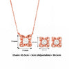 Rose Gold Floral Pendant Set