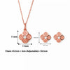 Rose Gold Mini Flower Pendant Set