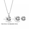 Silver Round Illusion Pendant Set