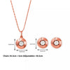 Rose Gold Round Illusion Pendant Set