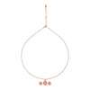 Rose Gold Round Illusion Pendant Set