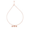 Rose Gold Stone Rim Necklace Set