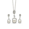 Silver Precious Pearl Pendant Set