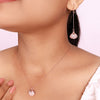 Rose Gold Open Shell Pendant Set