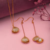 Rose Gold Open Shell Pendant Set
