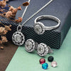Silver Wheel of Heart Set with Ring