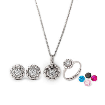 Silver Wheel of Heart Set with Ring