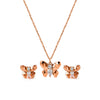 Rose Gold Flutter Pendant Set