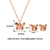 Rose Gold Flutter Pendant Set
