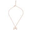 Rose Gold Sparkle Amulet Pendant Set with Chain