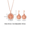Rose Gold Victorian Coin Pendant Set