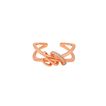 Rose Gold Twisted Knot Ring