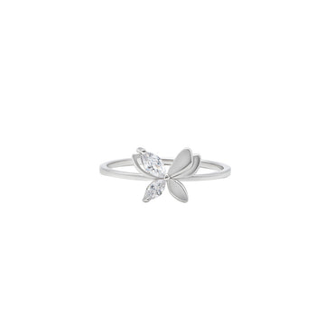 Silver Dainty Butterfly Ring