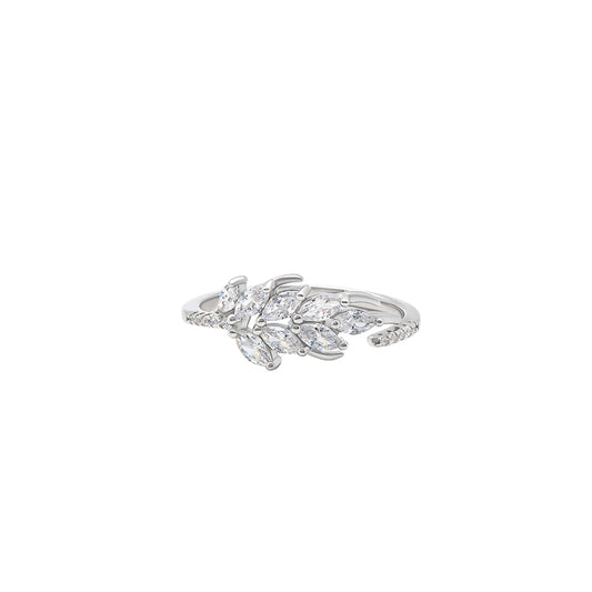 Silver Leaflet Ring