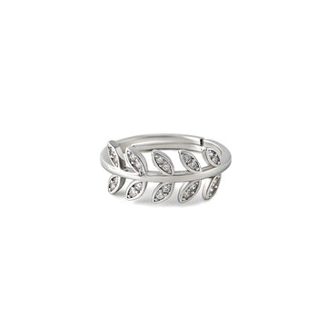 Silver Leaf Ring