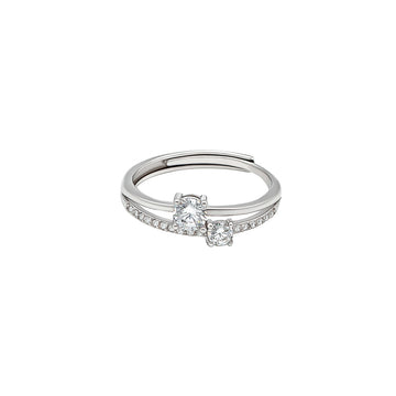 Silver Duo Shine Ring