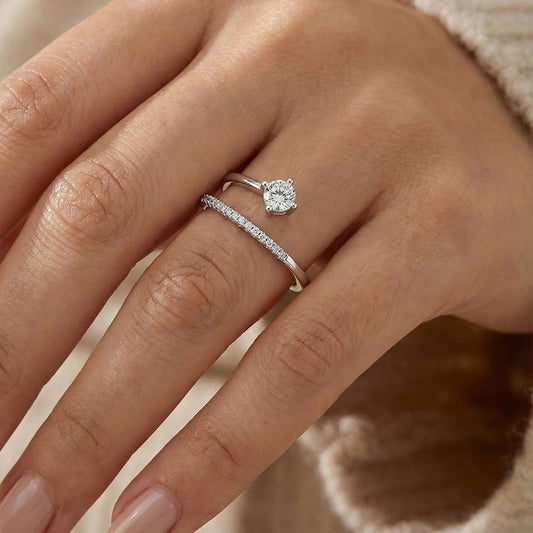 Silver Luna Curve Ring