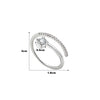 Silver Luna Curve Ring