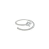 Silver Luna Curve Ring