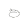 Silver Luna Curve Ring