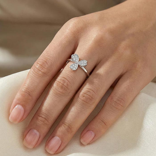 Silver Love Trio Ring