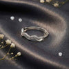 Silver Wave Spark Ring