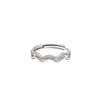 Silver Wave Spark Ring
