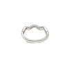 Silver Wave Spark Ring