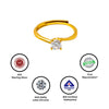 18k Gold Plated Silver Tiny Solitaire Ring