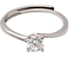 Silver Tiny Solitaire Ring