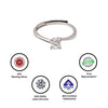 Silver Tiny Solitaire Ring