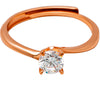 Rose Gold Tiny Solitaire Ring