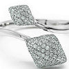 Silver Crystal Curl Ring