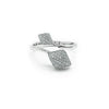 Silver Crystal Curl Ring