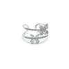 Silver Twirl Petal Ring