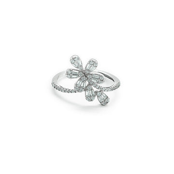 Silver Floristic Ring